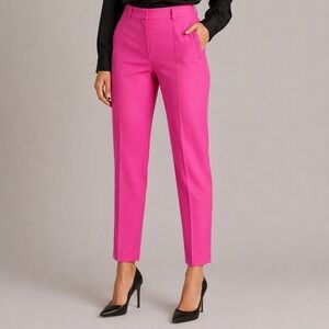 Akris Punto Womens Fuchsia Pink Tailored Tapered Leg Dress Pants Size 12 US